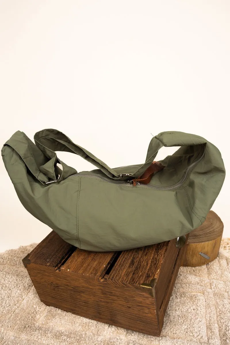Be Clever Around The World Large Olive Chest Bag