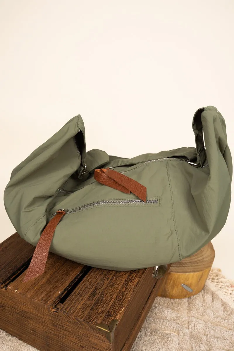 Be Clever Around The World Large Olive Chest Bag
