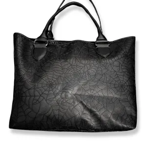 Black Leatherette Trick or Travel Tote