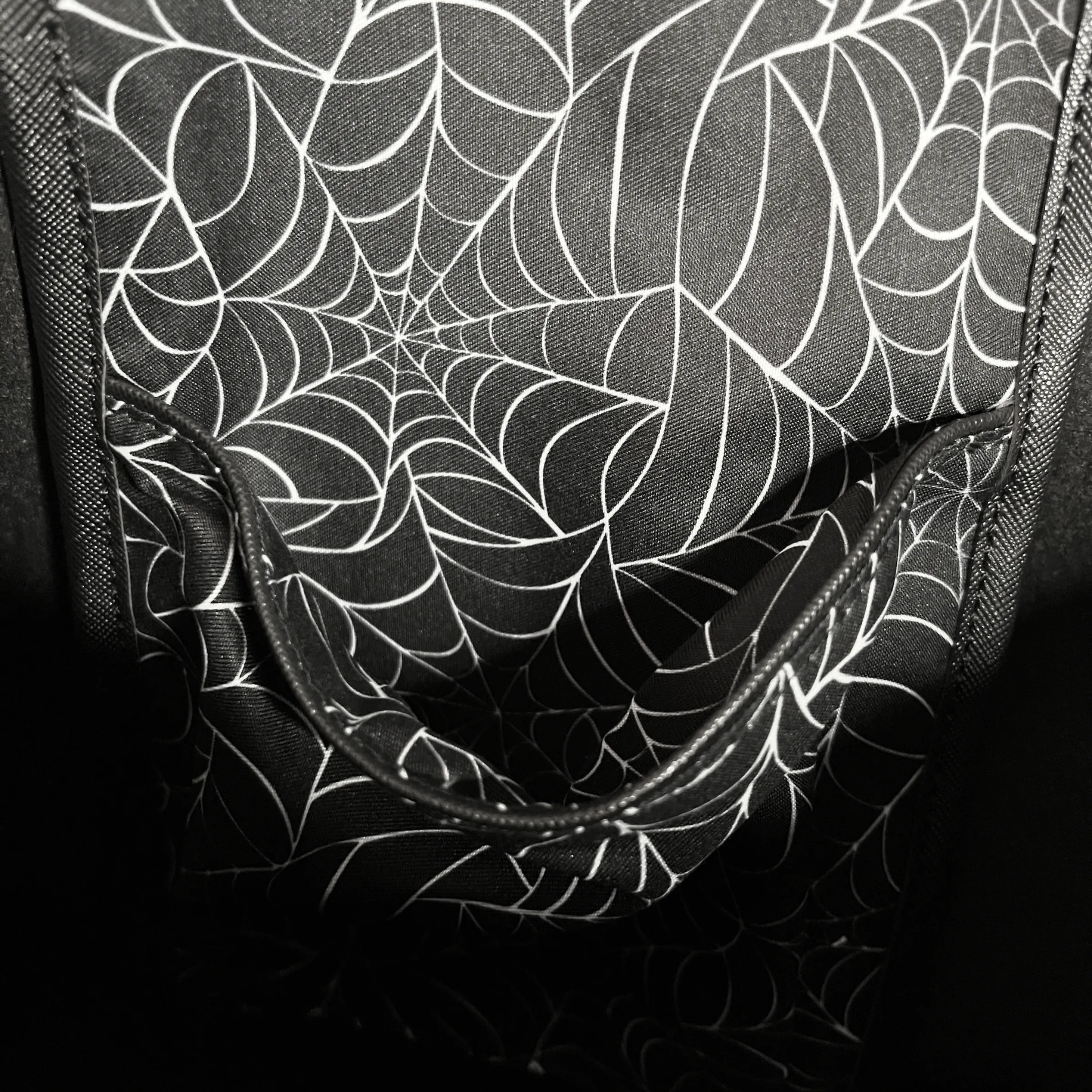 Black Leatherette Trick or Travel Tote