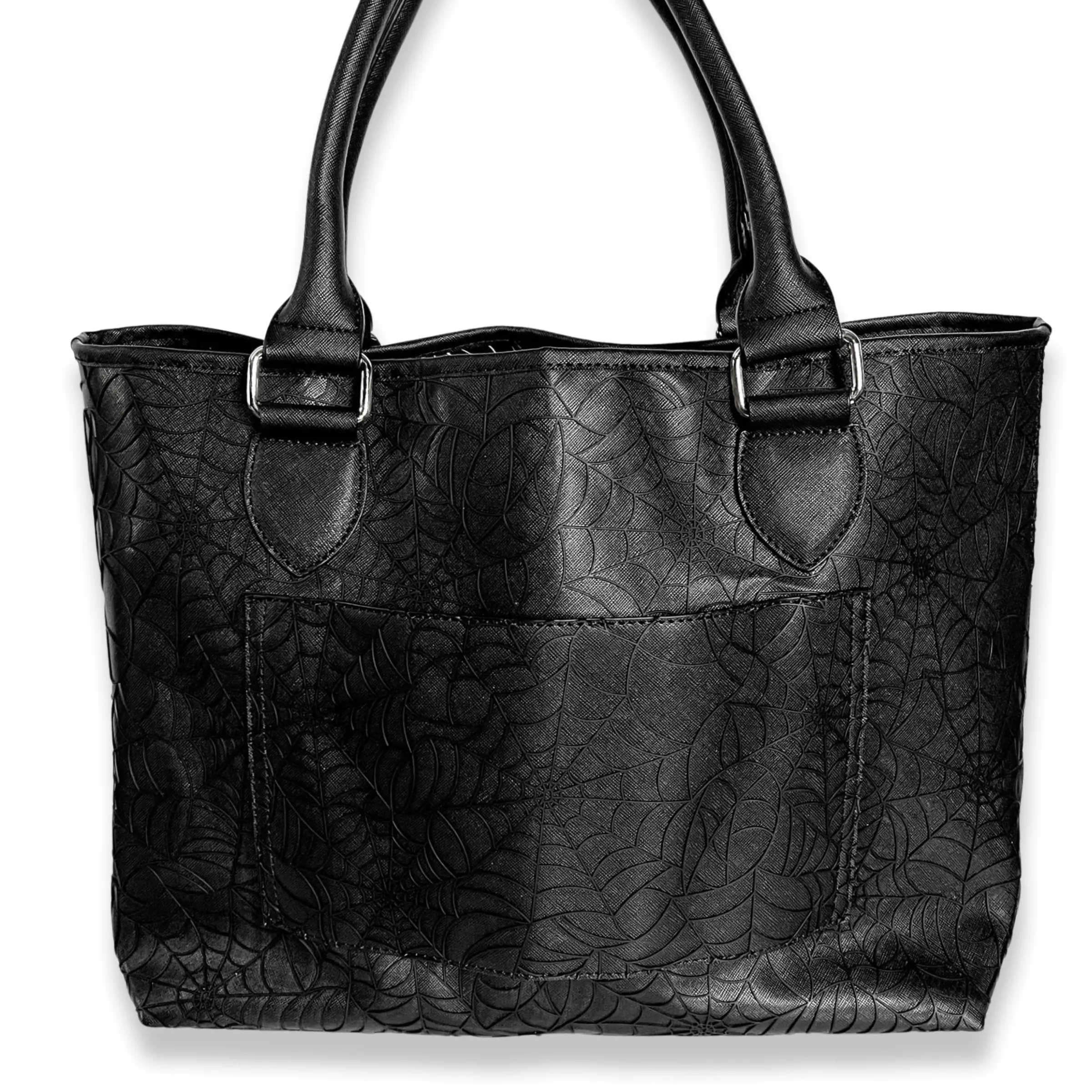 Black Leatherette Trick or Travel Tote