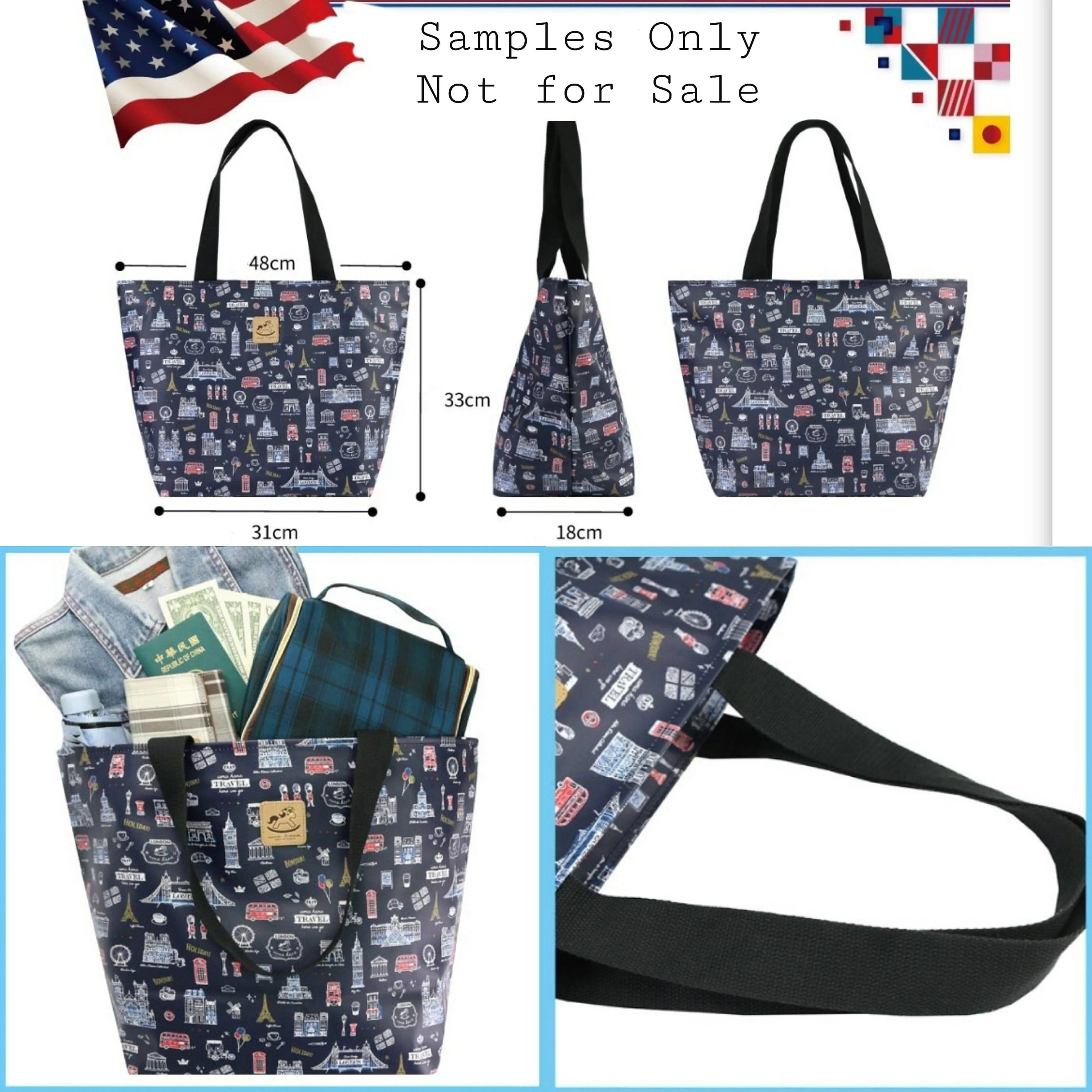 Blue London Large Travel Tote