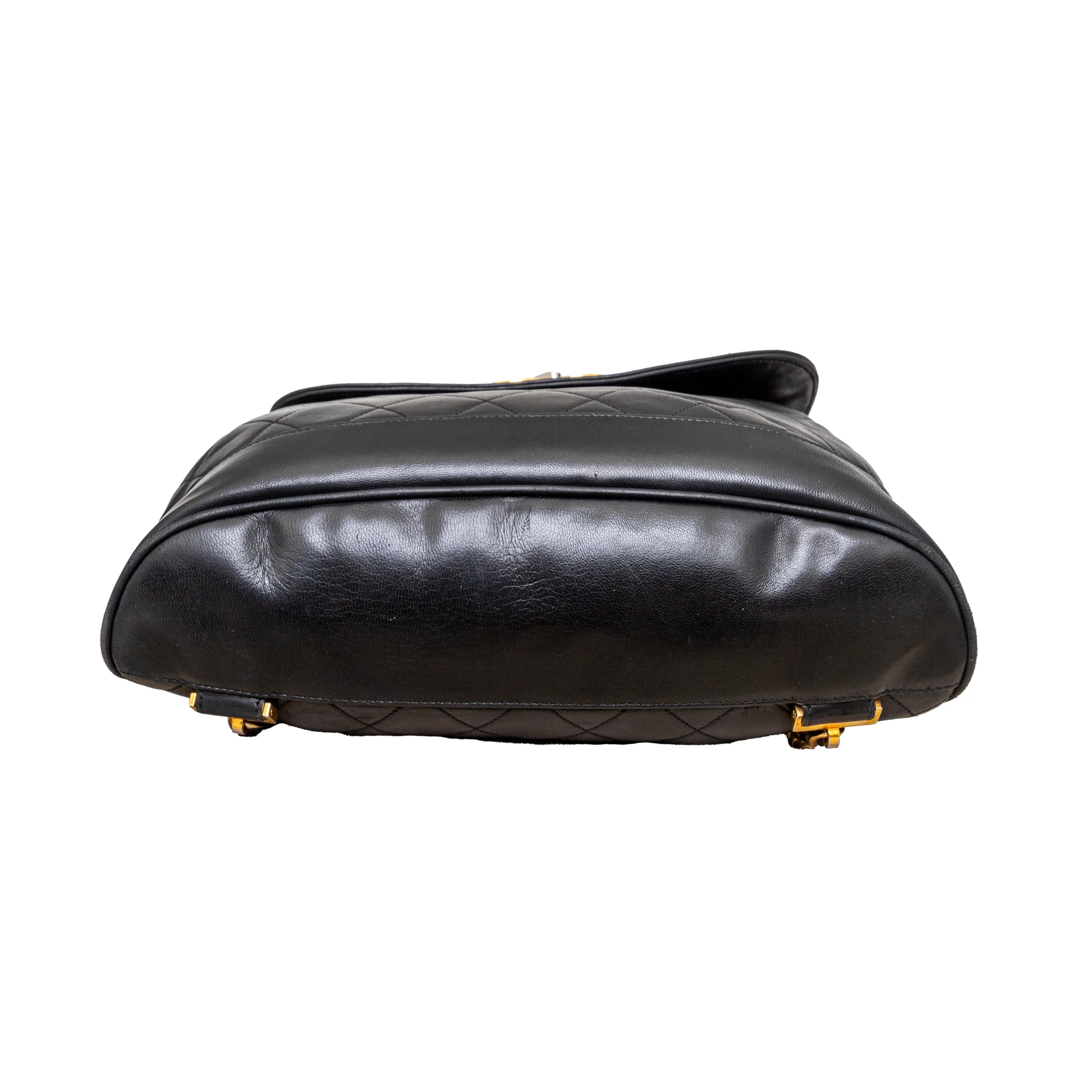 Chanel Vintage Quilted Lambskin Drawstring Backpack - '90s