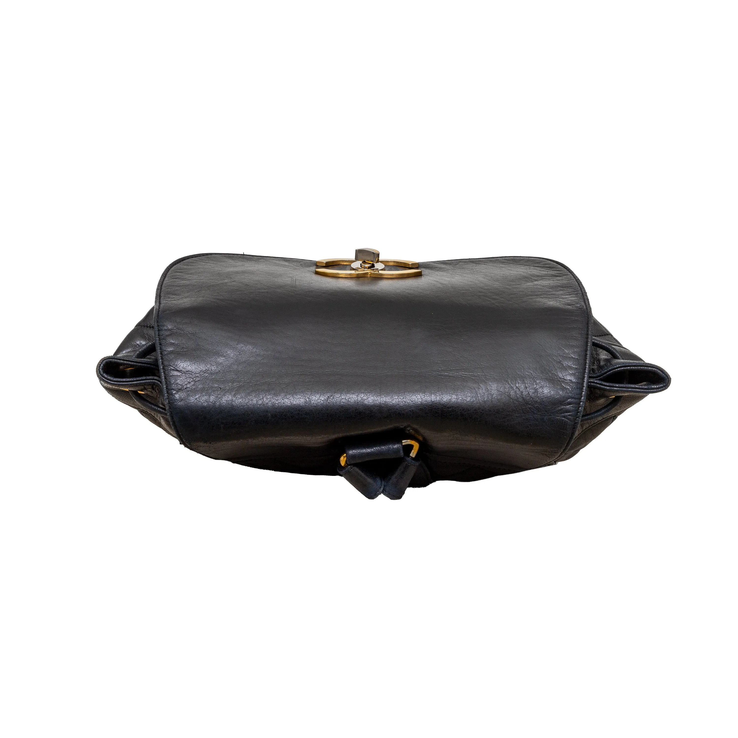 Chanel Vintage Quilted Lambskin Drawstring Backpack - '90s