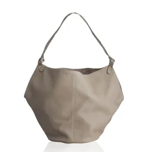 Helena Leather Shoulder Bag -  Taupe