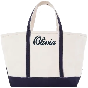 Large Canvas Boat Tote-Various Colors