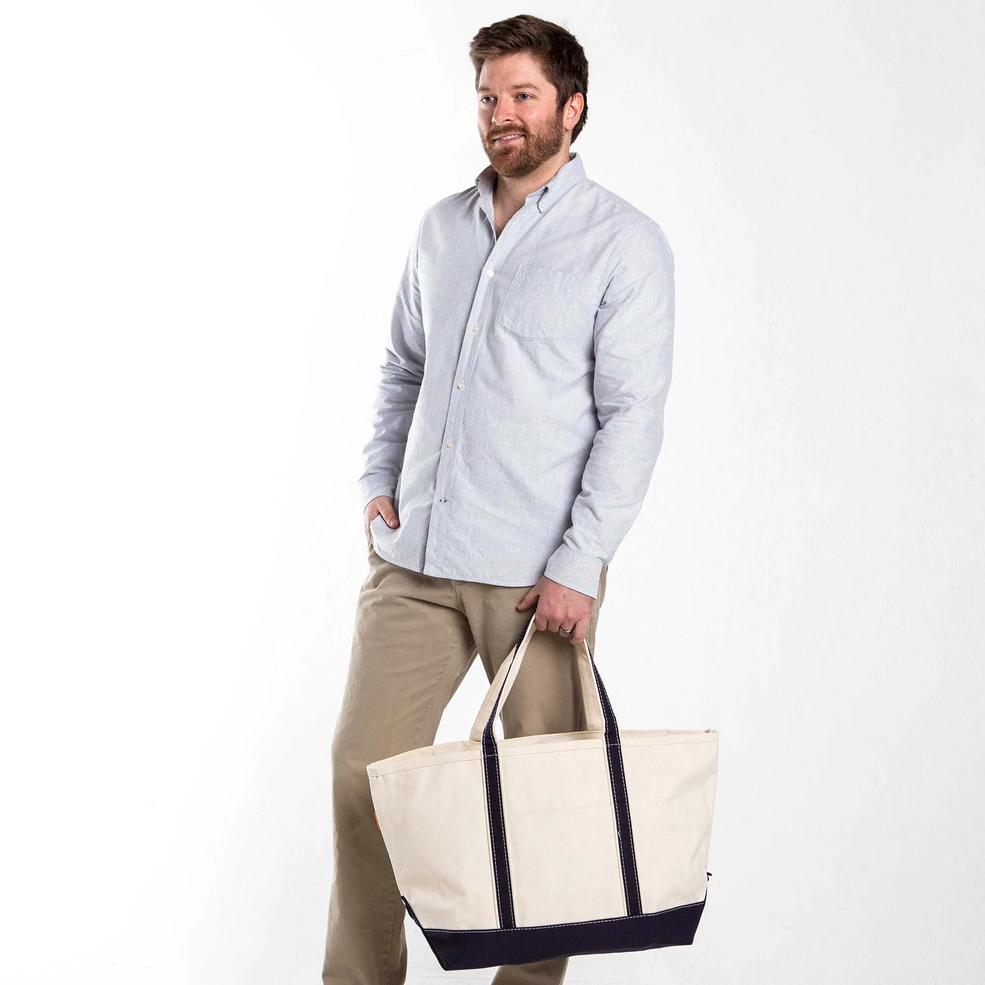 Large Canvas Boat Tote-Various Colors