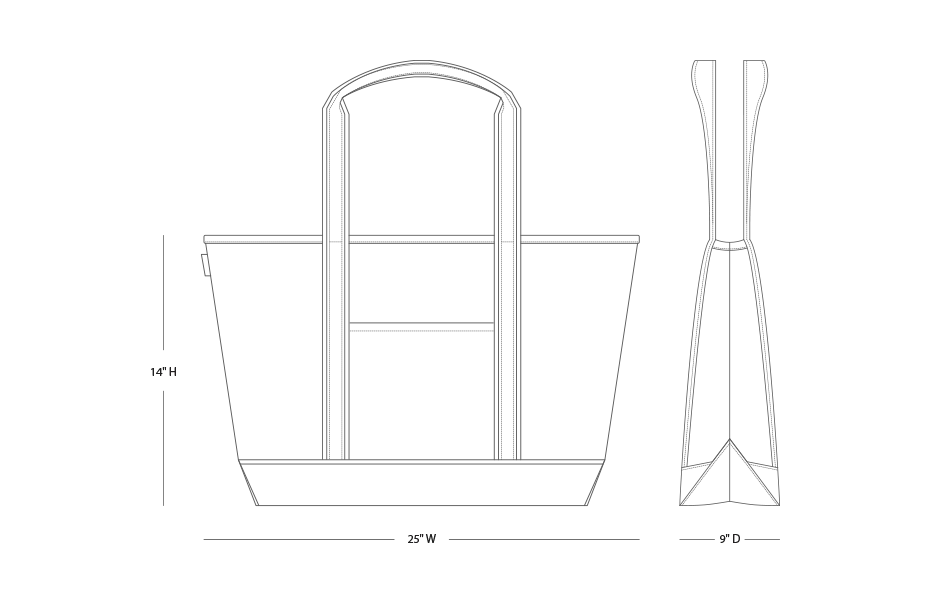 Large Canvas Boat Tote-Various Colors