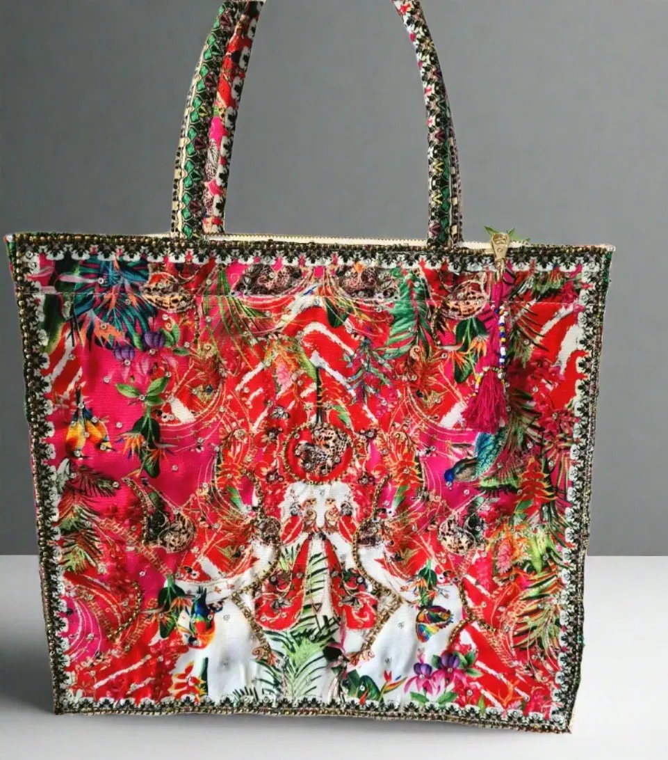 Large Embellished Tote Bag