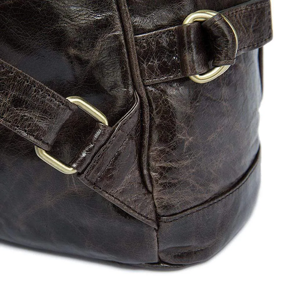Leather backpack