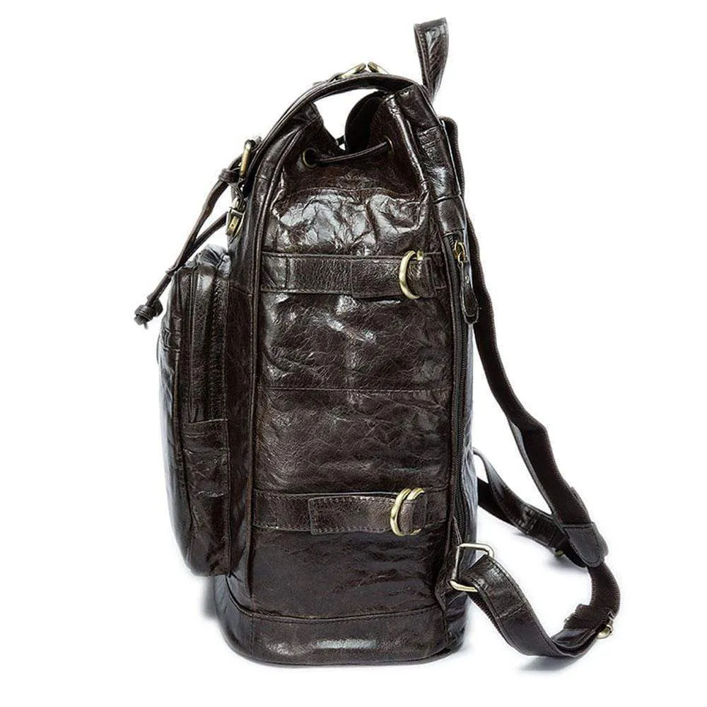 Leather backpack