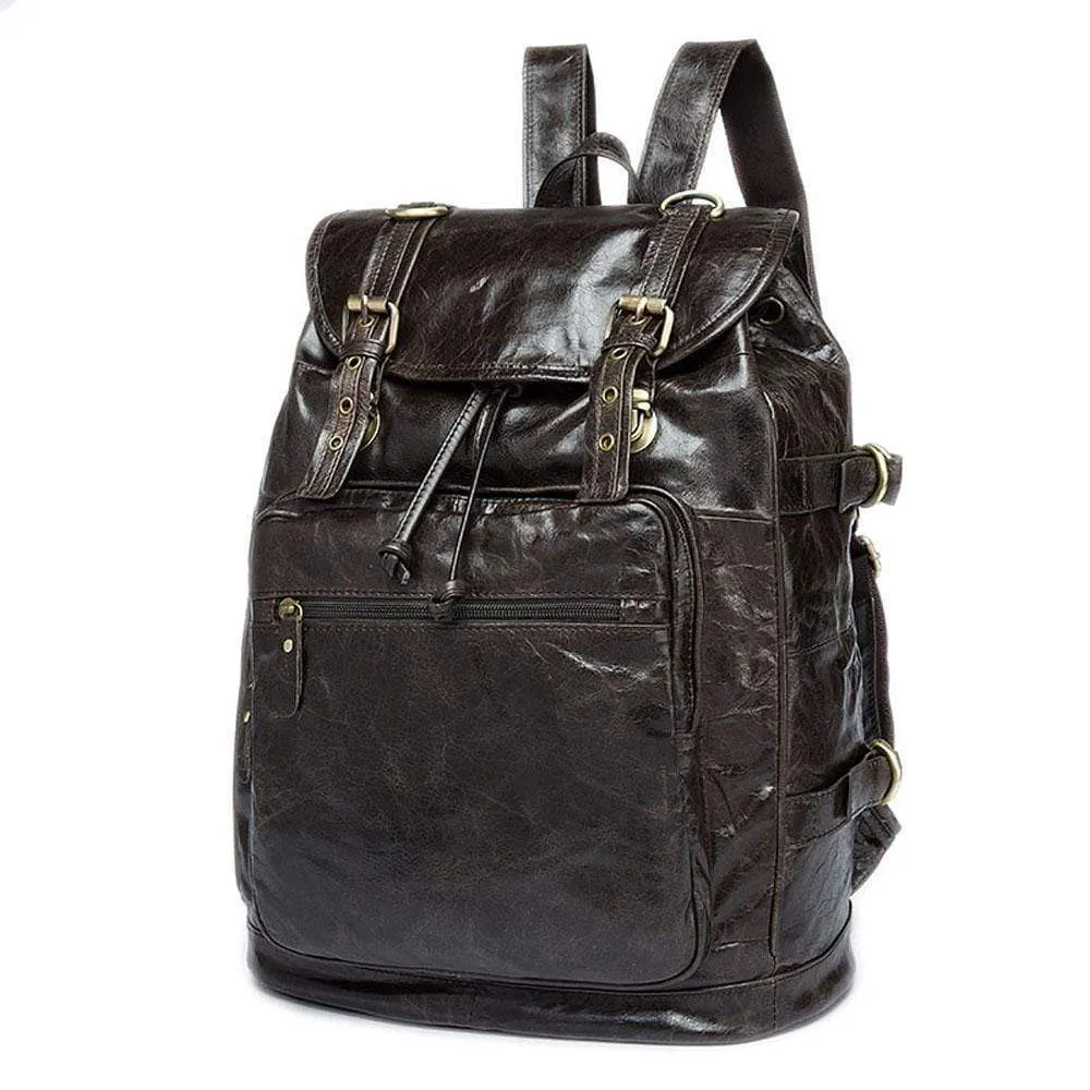 Leather backpack