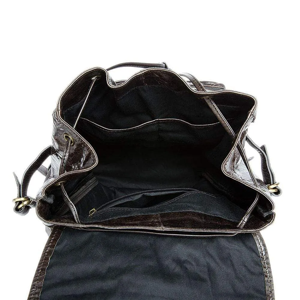 Leather backpack