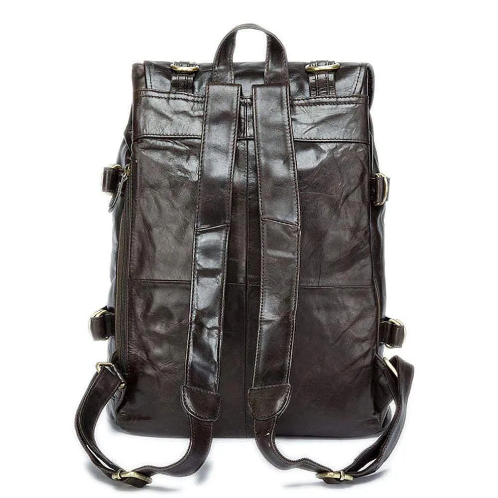 Leather backpack