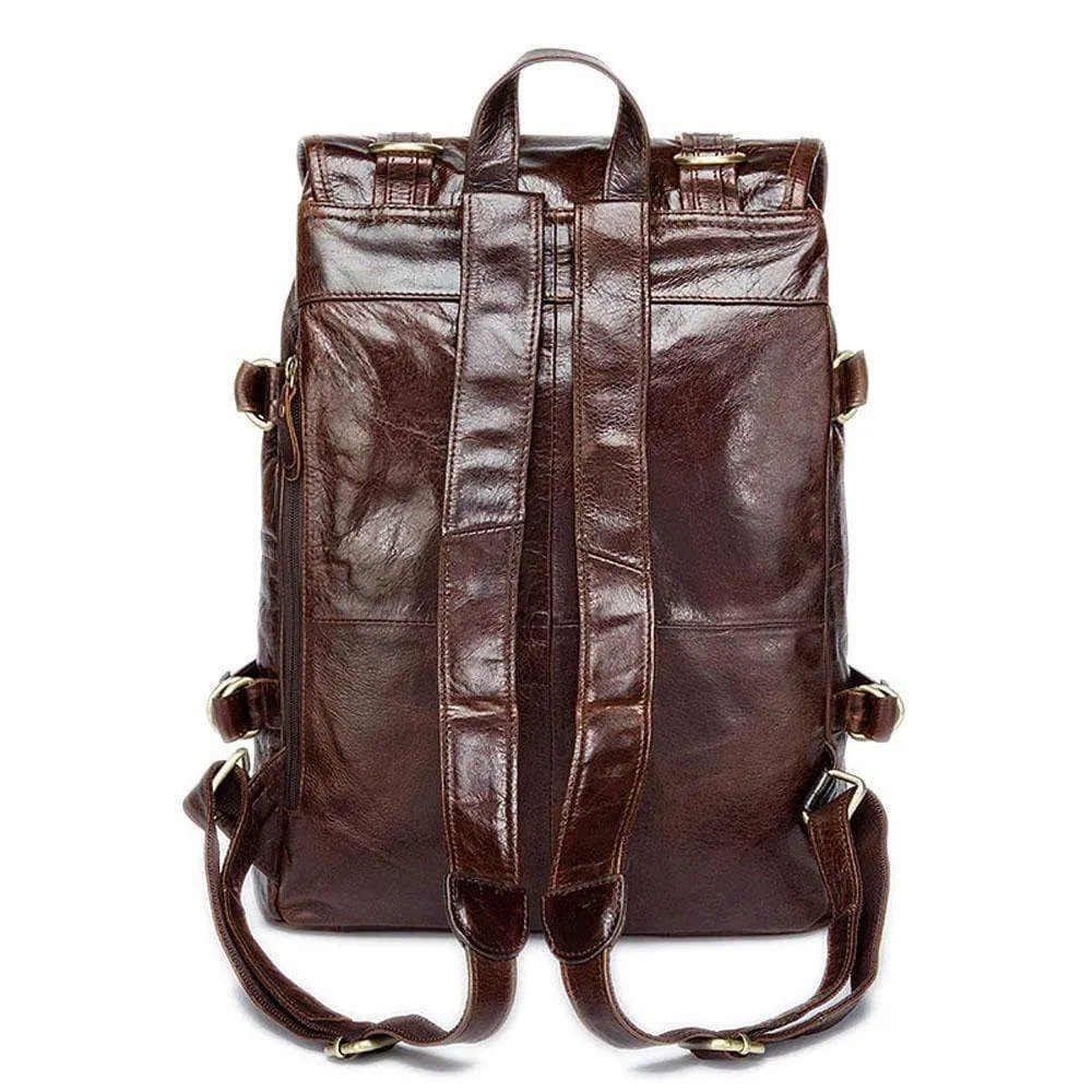Leather backpack