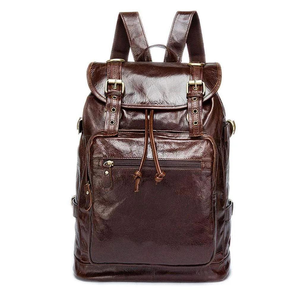 Leather backpack