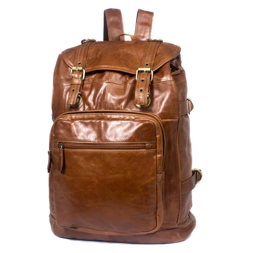 Leather backpack