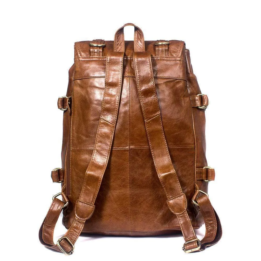 Leather backpack