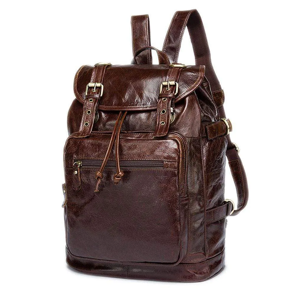 Leather backpack
