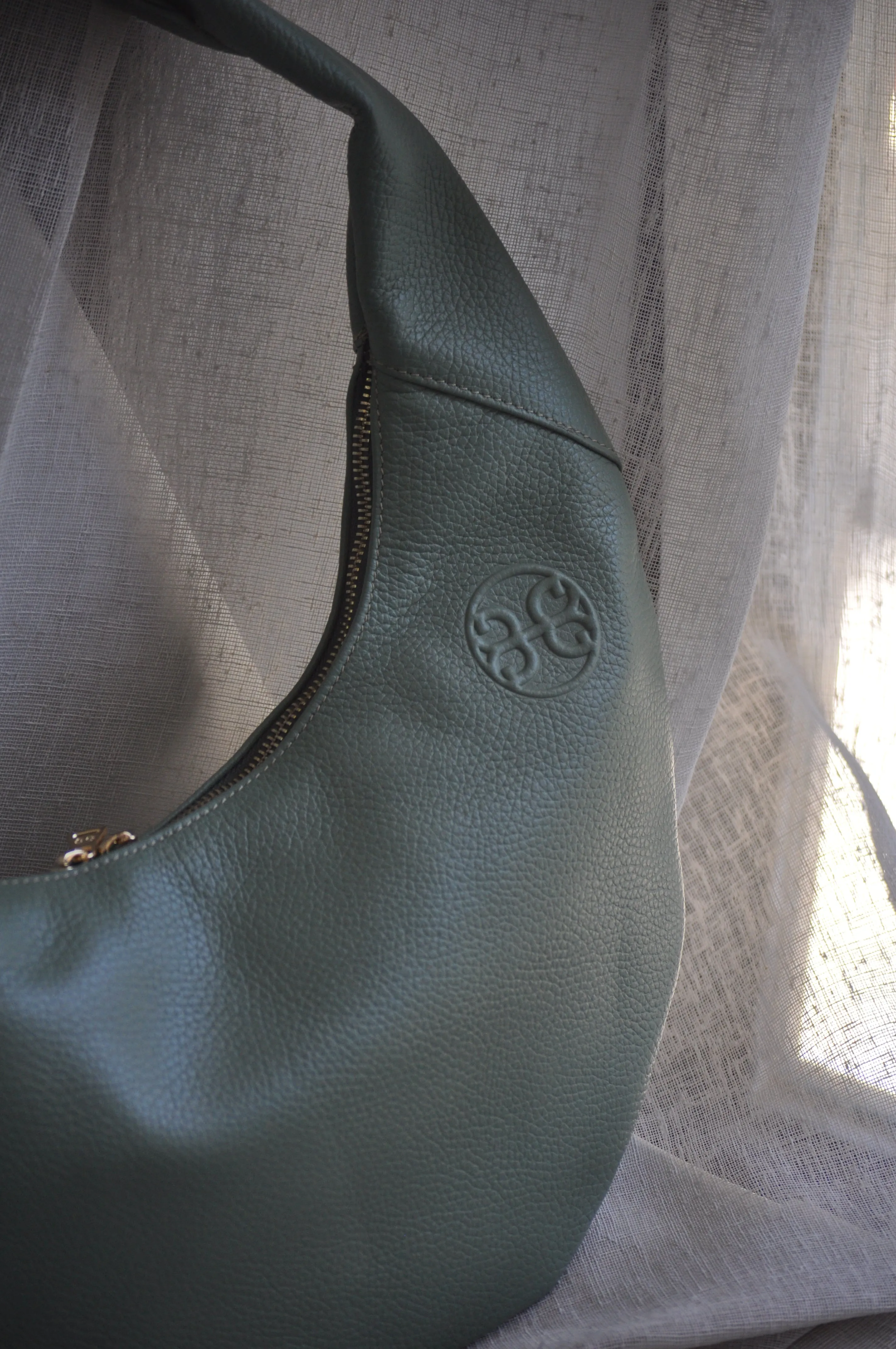 Ophelia Leather Shoulder Bag - Sage