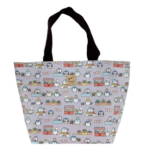 Purple Penguin Market Large Travel Tote