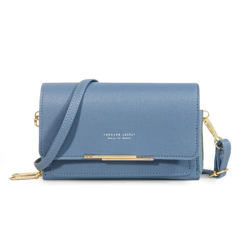 Sleek Maroon Multi-Pocket Crossbody Bag