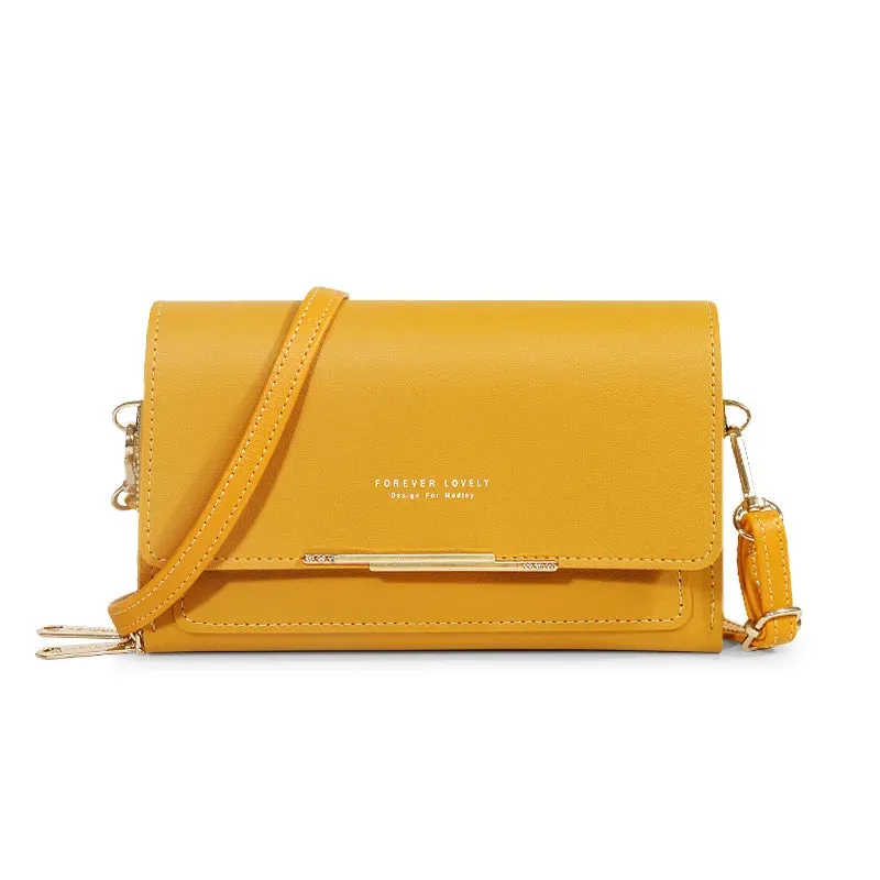 Sleek Maroon Multi-Pocket Crossbody Bag