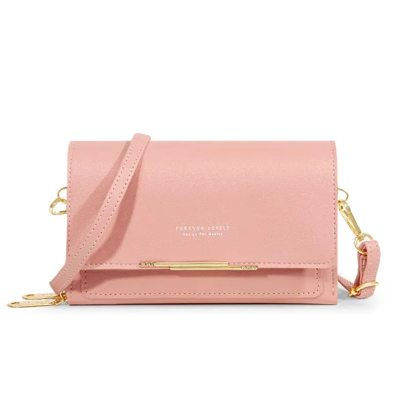 Sleek Maroon Multi-Pocket Crossbody Bag