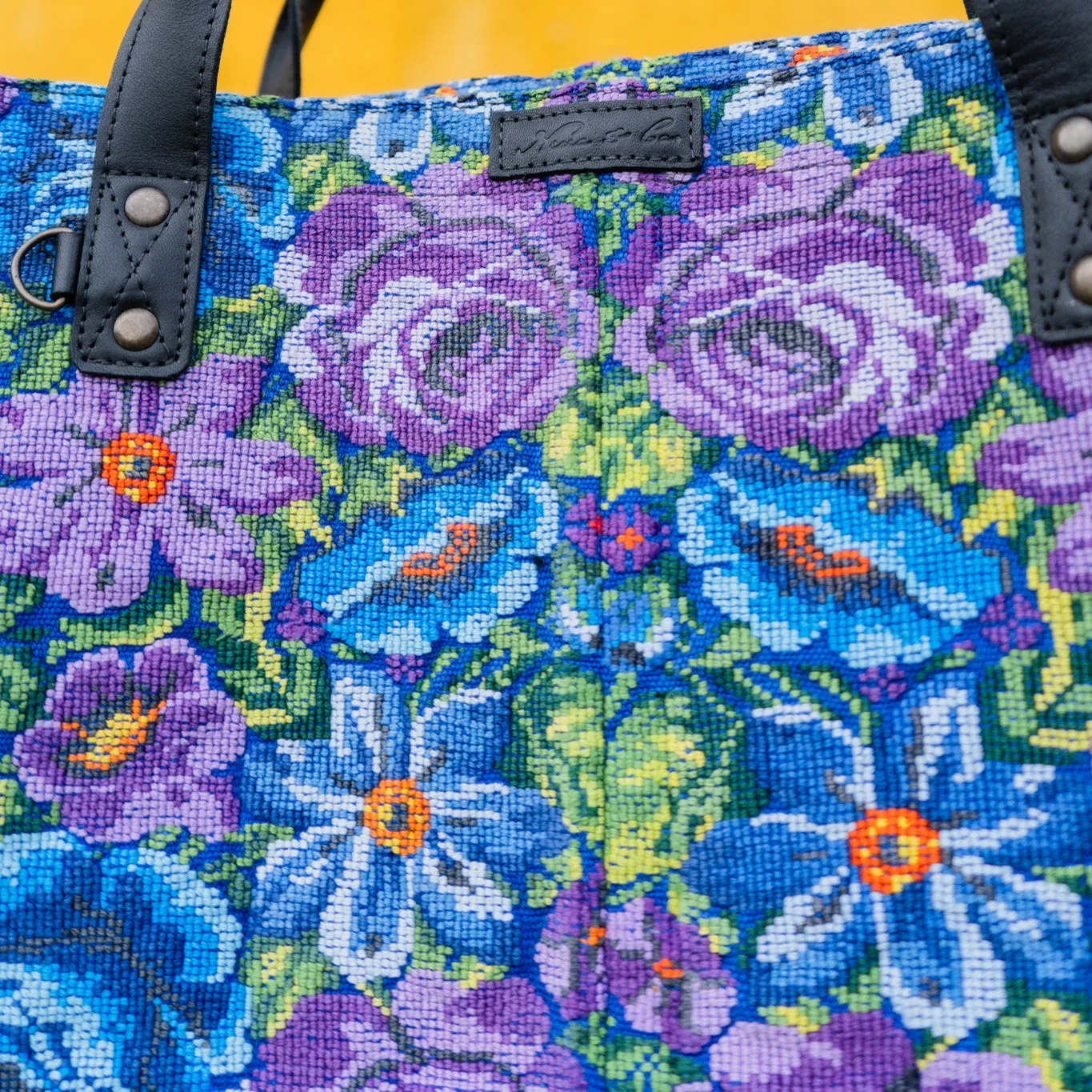 THE PERFECT TRAVEL TOTE - OOAK HUIPIL - BLACK - NO. 12806