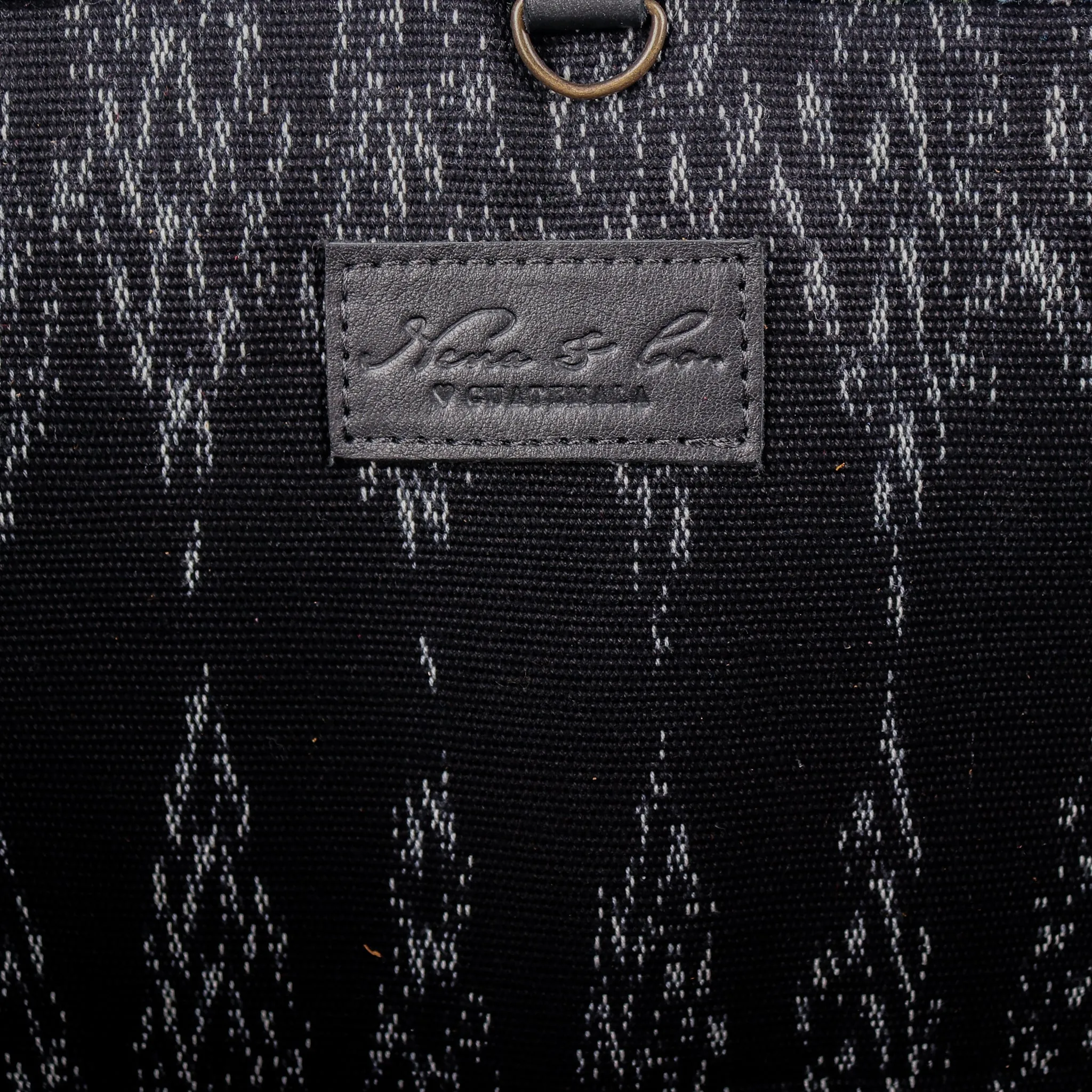 THE PERFECT TRAVEL TOTE - OOAK HUIPIL - BLACK - NO. 12806