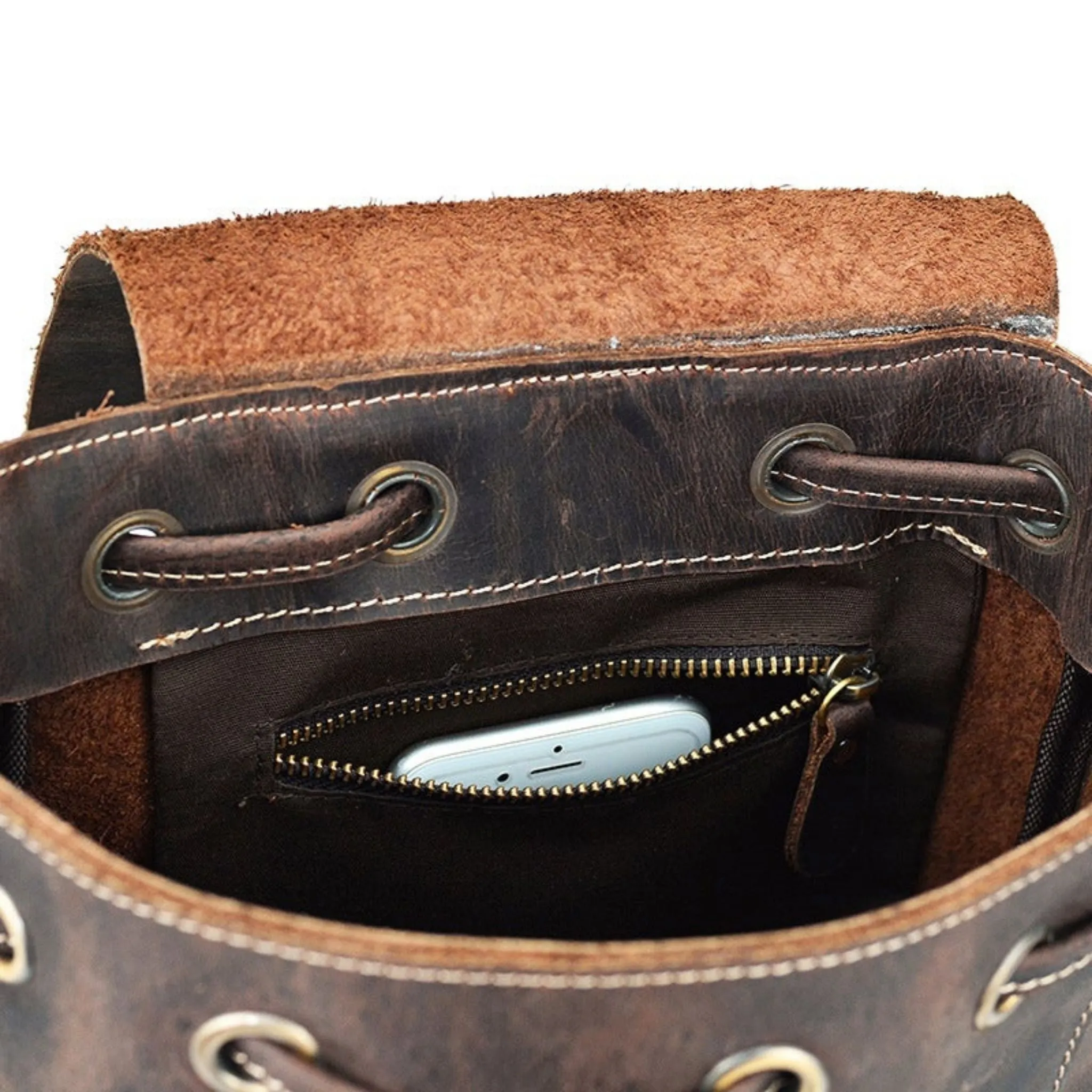 Vintage Handmade Leather Laptop Backpack