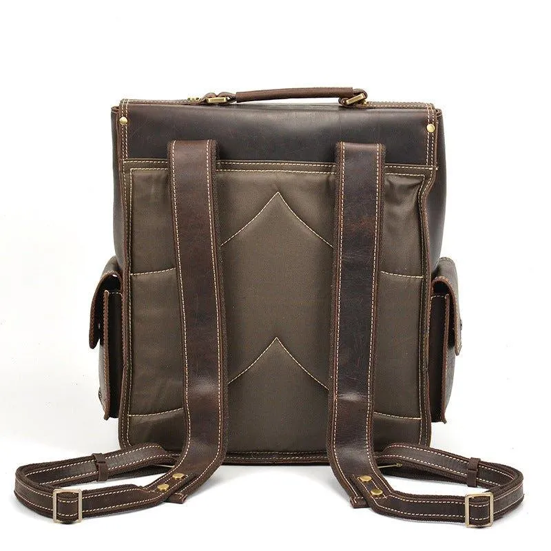 Vintage Leather Backpack Men for Work