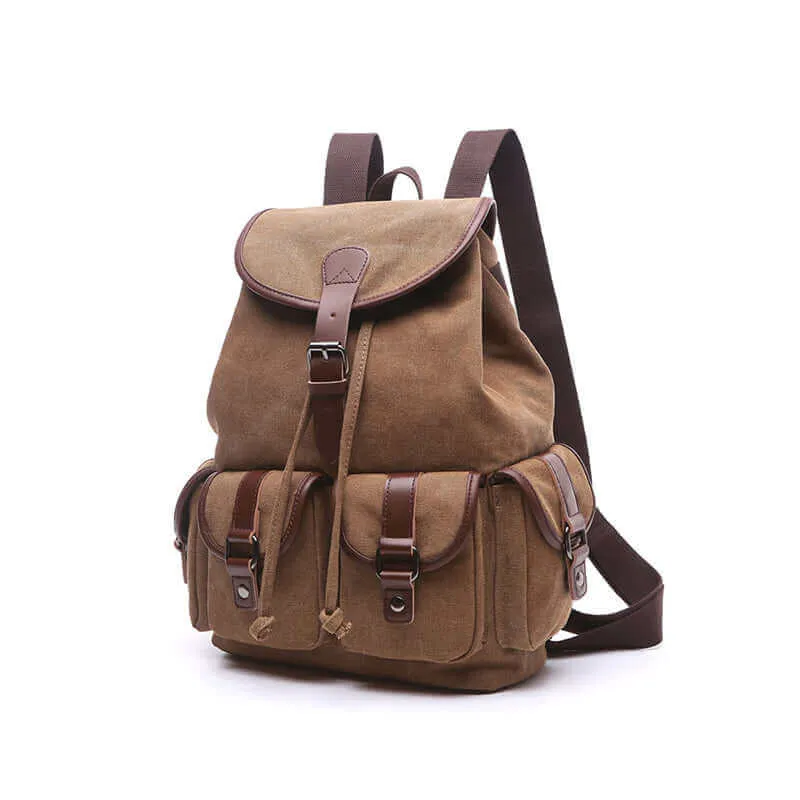 Vintage Style Canvas Backpack 14L