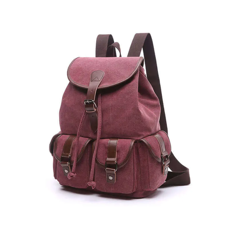 Vintage Style Canvas Backpack 14L