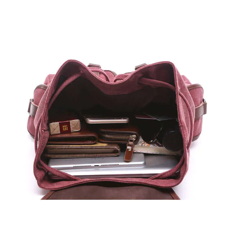Vintage Style Canvas Backpack 14L