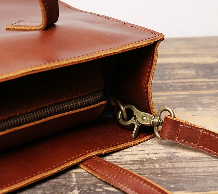 Vintage Women Leather Small Square Handbags L9017