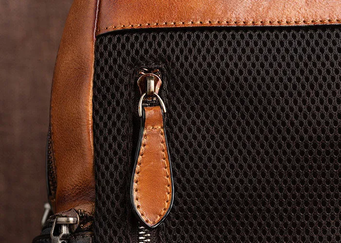 Womens Green Leather Backpack Purse With Built In Universal USB Port For Women