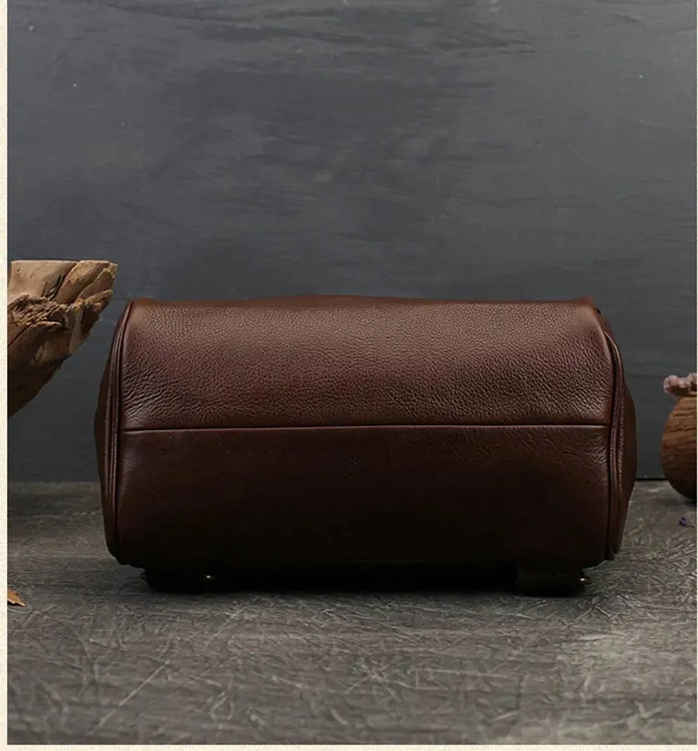 Women's Leather Padlock Backpack